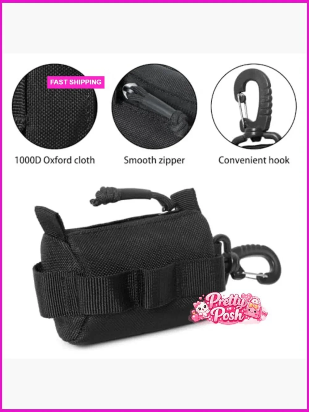 Tactical Compact Pouch with MOLLE System, 1000D Oxford Cloth